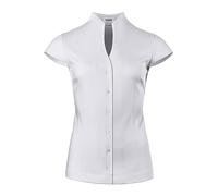 Vincenzo Boretti Chemisier, Modern-fit/légèrement cintré, col Calice, Jersey, Manches Courtes - Facile à Repasser Blanc 42
