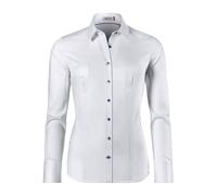 Vincenzo Boretti Chemisier, Modern-fit/légèrement cintré, col de Chemise, Douce sergé - Facile à Repasser Blanc 40