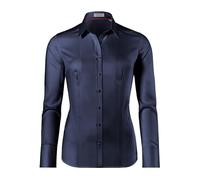 Vincenzo Boretti Chemisier, Modern-fit/légèrement cintré, col de Chemise, sergé - Facile à Repasser Bleu foncé 36