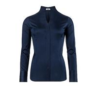 Vincenzo Boretti Chemisier, Slim-fit/Taille cintrée, élastique, col Calice - Facile à Repasser Bleu foncé 40
