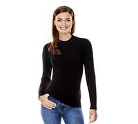 Vincenzo Boretti Pull-Over tricoté Femme, Coupe Normale, Manches-Langues, à col- v côtelé, Style de Mode Classique-Chic, Chaud pour l'hiver et l'automne, Haute qualité, uni