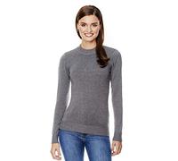 Vincenzo Boretti Pull-Over tricoté Femme, Coupe Normale, Manches-Langues, à col- v côtelé, Style de Mode Classique-Chic, Chaud pour l'hiver et l'automne, Haute qualité, uni