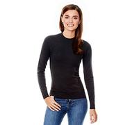 Vincenzo Boretti Pull-Over tricoté Femme, Coupe Normale, Manches-Langues, à col- v côtelé, Style de Mode Classique-Chic, Chaud pour l'hiver et l'automne, Haute qualité, uni