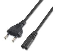 Vinciann Câble d'alimentation bipolaire à 2 pôles 1,4 m Prise européenne pour Playstation 1, 2, 4 (PS1, PS2, PS4)