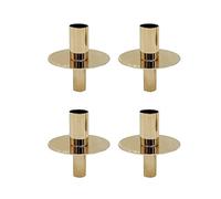 VINCIGANT Lot de 4 bougeoirs Modernes dorés pour Bougies votives Standard, décoration d'anniversaire et de Mariage