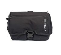 VINCITA Birch Front Bag 2.0 pour vélo Pliable Brompton - avec Cadre de Transport Avant Amovible pour vélo Pliable Brompton, Housse de Pluie et Sangles. (Noir)