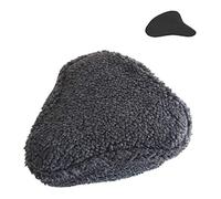 Vincita Housse de siège de vélo Imitation Peau de Mouton et Rembourrage en Gel - Housse de Coussin Imitation Laine/Polaire/Fourrure et Insert en Gel Amovible (Gris foncé, Extra Large)