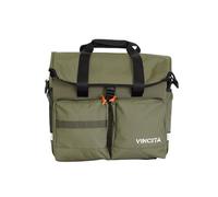 Vincita Voyage Atlas Sacoche pour vélo pliant Brompton - Avec cadre de support avant amovible, protection contre la pluie et bandoulière - Accessoires de vélo pour conducteur (vert)