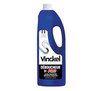 VINCKEL PROFESSIONNEL Déboucheur Gel Concentré à 26% de Soude Caustique - Format 1 Litre - Efficacité Professionnelle - Fabriqué en France - Lot de 3