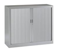 VINCO Armoire Basse à Rideaux monoblocs Generic 100 x 120 cm alu-alu