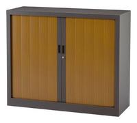 VINCO Armoire Basse à Rideaux monoblocs Generic 100 x 120 cm Anthracite-merisier