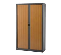 VINCO Armoire Haute à Rideaux monoblocs Generic 198 x 120 cm Anthracite-merisier