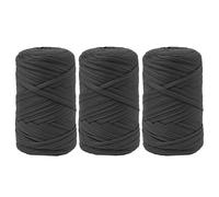 Vincona Fil tee Shirt pour Crochet 3 x 200 g, Fil Crochet, Idéal pour Crocheter des sacs, Paniers, Tentures Murales, Décoration d'intérieur et Loisirs Créatifs-Gris foncé 09