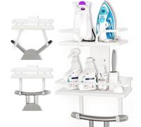 VINCOURNA Accroche Table à Repasser, Support Table à Repasser Mural, Support Mural Planche à Repasser à 2 Niveaux, Porte Table à Repasser Pliable Mural avec Crochets Amovibles et Réglables (Forme T&Y)