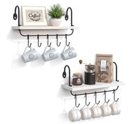 VINCOURNA Porte Tasse, Porte-Tasses Lot de 2, Support Tasse, Support Tasse a Cafe, Support Tasse a Cafe Suspendu, Rangement Tasse, Porte Tasse Suspendue pour Coffee Bar, Coin Cafe, Cuisine