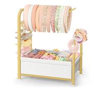 VINCOURNA Rangement Accessoires Cheveux, Boite A Bijoux Femme, Porte-Chouchou, Rangement Pour Pinces À Cheveux, Boite A Bijoux Fille Pour Bandeau, Chouchou, Pince, Nœuds, Présentoir À Bijoux