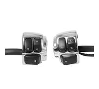 VINCTV Interrupteur de klaxon de Moto Compatible avec Softai pour Sportster pour V-Rod 1996-2012 Interrupteur De Faisceau De Câbles Kit De Commande De Commutateurs De Guidon De Moto 25 Mm 1"(Chrome)