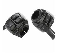 VINCTV Interrupteur de klaxon de Moto Compatible avec Softai pour Sportster pour V-Rod 1996-2012 Interrupteur De Faisceau De Câbles Kit De Commande De Commutateurs De Guidon De Moto 25 Mm 1"(Black)