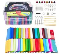 Vindany 36 Couleurs Pâte Polymère Pâte à Modeler Argile Bricolage Douce Non Toxique Cuire Clay Kit avec Outils et boîte de Rangement Cadeau de Noël Parfait pour Les Enfants