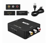 VINDENI Adaptateur HDMI RCA, 1080P Convertisseur HDMI vers RCA | HDMI vers RCA, Plug and Play pour DVD, Décodeur, PS2/3/4, Téléviseur, Gamecube, VHS, Magnétoscope, Projecteur