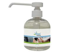 Vindi Désinfectant solution hydroalcoolique - Flacon pompe de 300ml - Fabrication Française - 76% d'alcool - Désinfection des mains et des surfaces - Virucide