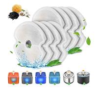 VinDox filtres fontaine à eau pour chat, 8PCS Filtres de Distributeur Eau Chat pour 2,5L LED en acier inoxydable et fontaine à eau avec Charbon Actif & Résine con Triple Filtration
