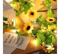 Vine d'olive Féerie, 6,5 à 33 Pieds Scintiller La Vigne d'olive, Verdure Artificielle Brillante Guirlande, Bandes Légères à LED Chaudes pour Décoration De Cheminée De Table, Batte B 16.4' (50 Lights)