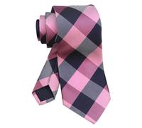 Vinesen Cravate pour homme formelle d'affaires fine tissée jacquard cravate de fête de mariage, Rose, blanc, noir, taille unique