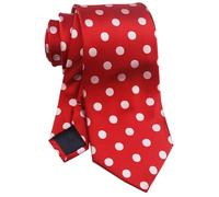 Vinesen Cravate pour homme formelle d'affaires fine tissée jacquard cravate de fête de mariage, Rouge à pois blancs, taille unique