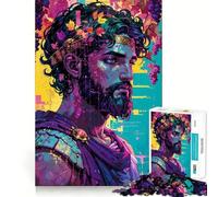 Vineyard King︰ Dionysus Transcendent Puzzle 1000 Pièces Jeu Cognitif Amusant Découpe de Haute Précision Cadeau Unique pour Soulager Le Stress (38x52cm)
