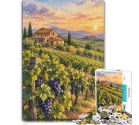Vineyard Landscape Painting in Van Gogh Style Puzzle, 1000 pièces | Pour un Noël sans écran : ce puzzle adulte 1000 pièces convient aux soirées calmes entre Noël et le Nouvel An.