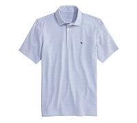 Vineyard Vines Men's Bradley Stripe Sankaty Performance Polo, Yacht Blue Tejeda, Small