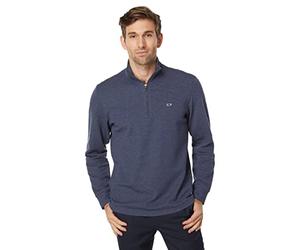 vineyard vines Saltwater Quarter-Zip Pullover Sweater Pull-Over, Deep Bay, L Homme