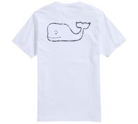 vineyard vines Short-Sleeve Vintage Whale Pocket Tee T-Shirt, Capuchon Blanc, S Homme