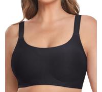 Vinfact Soutien-Gorge Soyeux au Beurre pour Femme sans Armatures sans Couture Soutien-Gorge Anti-Rides avec Extension de Soutien-Gorge supplémentaire Noir S