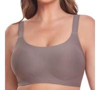 Vinfact Soutien-Gorge Soyeux au Beurre pour Femme sans Armatures sans Couture Soutien-Gorge Anti-Rides avec Extension de Soutien-Gorge supplémentaire Gris S