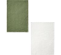 Vinga - Torchon "Cromer", Tissu gaufré Lot de 2 XD103 (Taille unique) (Vert)