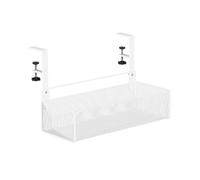 VINGAA Organiseur de bureau à pince, organiseur de rangement sous le bureau, organiseur latéral en maille métallique, plateau de gestion de table de bureau, rangement latéral de bureau, organiseur de