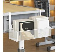 VINGAA Organiseur de fichiers à suspendre, pince sur tiroir de bureau, rangement latéral à suspendre, grande capacité sous une table, magazine, documents, organiseur de bureau latéral en acier, facile