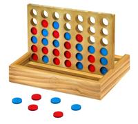 VingaHouse Jeu de Société en Bois pour Enfants - Jouet de Société pour Garçons et Filles - Jouet éducatif - Jeu de Voyage Portable - Convient comme Cadeau pour Les Enfants (Version rétro en Bois)