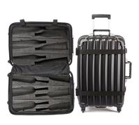 VinGardeValise Valise à vin Originale par FlyWithWine, Garantie Durable de 10 Ans, Polyvalente, Bagage de Voyage de vin Personnalisable de 12 Bouteilles pour Avion, conçu Napa -Noir