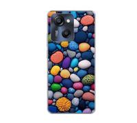 vingarshern Coque Compatible avec Blackview OSCAL Modern 8,Housse en Silicone Transparent Souple Ultra Fine Légère,Antichoc et Antrayures avec Design Motivé - Pierres colorées