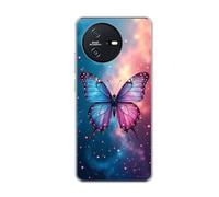 vingarshern Coque Compatible avec Blackview OSCAL Tiger 12,Housse en Silicone Transparent Souple Ultra Fine Légère,Antichoc et Antrayures avec Design Motivé - Papillon