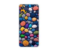 vingarshern Coque Compatible avec CUBOT A10,Housse en Silicone Transparent Souple Ultra Fine Légère,Antichoc et Antrayures avec Design Motivé - Pierres colorées