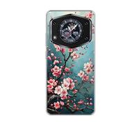 vingarshern Coque Compatible avec CUBOT A30,Housse en Silicone Transparent Souple Ultra Fine Légère,Antichoc et Antrayures avec Design Motivé - Fleurs de Prunier