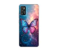 vingarshern Coque Compatible avec CUBOT P50,Housse en Silicone Transparent Souple Ultra Fine Légère,Antichoc et Antrayures avec Design Motivé - Papillon