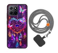 vingarshern Coque Compatible avec Honor X6 Antichoc Silicone Bumper Case Étui de Protection Housse Coque avec Motif,Souple Coque avec Cordon Detachable,Dream Catcher