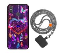vingarshern Coque Compatible avec Huawei P30 Antichoc Silicone Bumper Case Étui de Protection Housse Coque avec Motif,Souple Coque avec Cordon Detachable,Dream Catcher