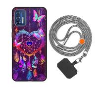 vingarshern Coque Compatible avec Motorola Moto G9 Plus Antichoc Silicone Souple Bumper Case Étui de Protection Housse avec Motif & Cordon Detachable,Dream Catcher