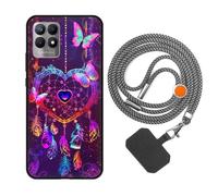 vingarshern Coque Compatible avec Realme 8i Antichoc Silicone Bumper Case Étui de Protection Housse Coque avec Motif,Souple Coque avec Cordon Detachable,Dream Catcher